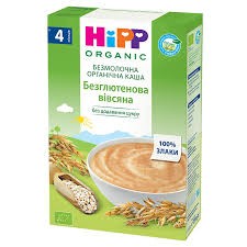 Hipp каша б/молочна органіч.б/глютенова вівсяна з 4міс.200г
